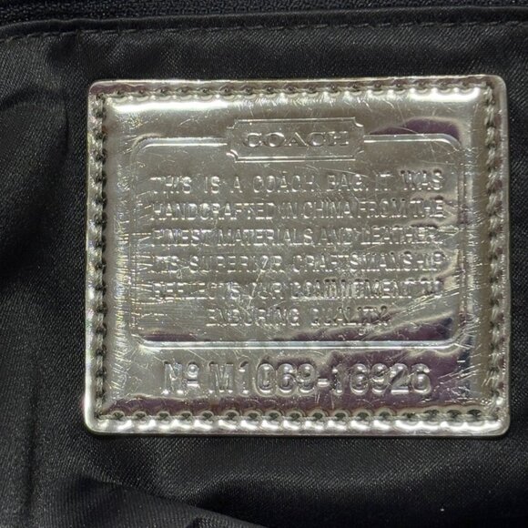 Coach Poppy Collection Blue Denim Patchwork with Silver Detail Tote Purse - Picture 15 of 16